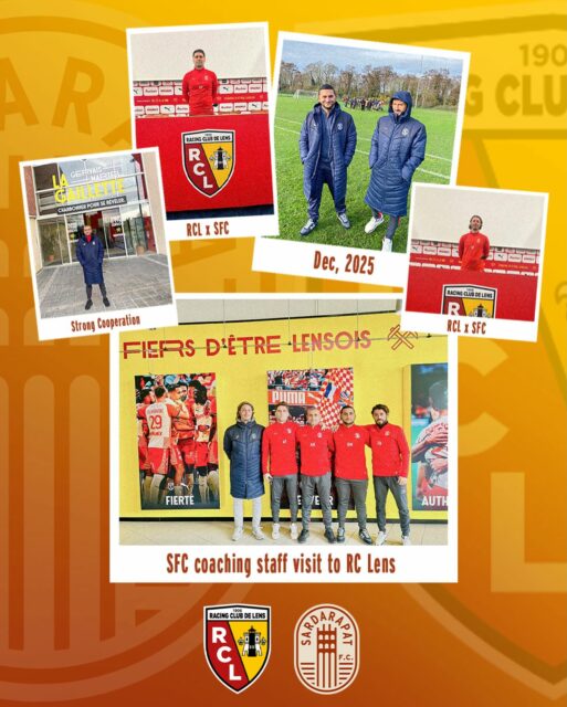 💪 The strong bond between the clubs continues 😍
🤝 These days, the coaching staff of Sardarapat FC is at the @rclens training base, undergoing practical training, exchanging experience with the club’s leading specialists.
Our delegation has arrived for a full week of intensive training in the framework of our technical cooperation in place since 2022 🙌
#SardarapatFC • #BornInVictory #SFC #RCLens