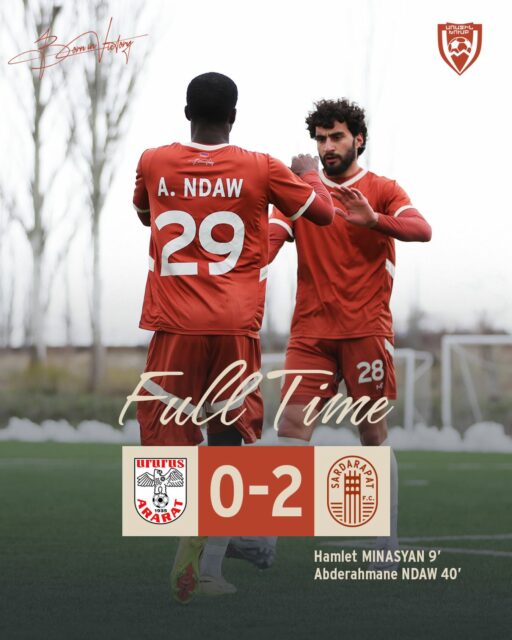 😉 Back from Dzoraghbyur with all three points 🙌
#SardarapatFC • #BornInVictory