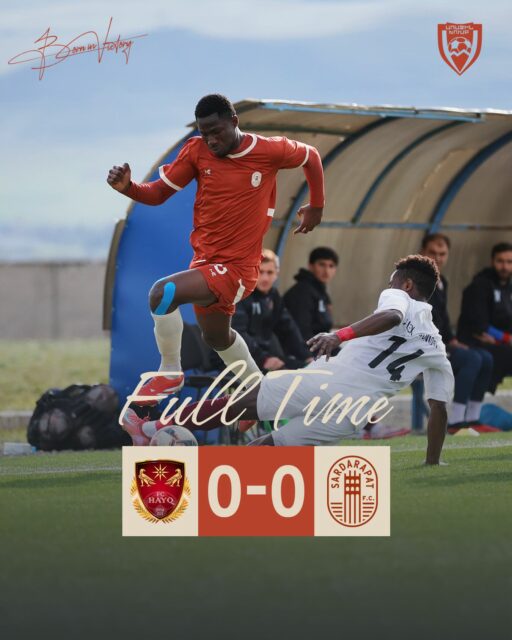 🏁 Shared points in Vanadzor 🤝

4️⃣ matches to go 🙌

#SardarapatFC • #BornInVictory