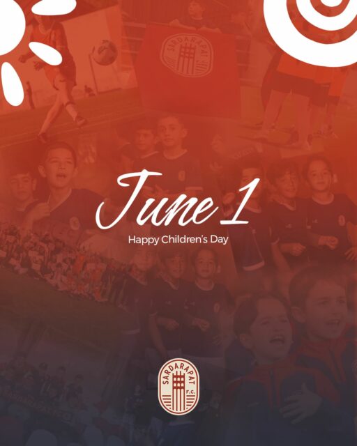 Today, the world celebrates International Children’s Day 👧👦
May every child grow up surrounded by love, kindness, and opportunity. May they live in peace, dream without limits, and always have a reason to smile.
Happy International Children’s Day! 🌍
#SardarapatFC • #BornInVictory #SFC
