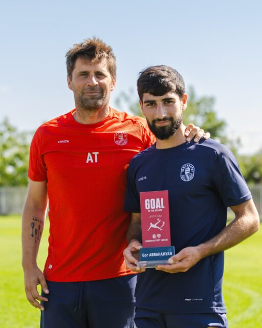 You voted and the winner is in! 🏆

⚽️ Gor Abrahamyan’s strike against FC Andranik in Round 13 of the Armenian First League has been voted the Goal of the Season 2025/26 by our fans.

The award was presented by Head Coach Alex Torres, while the entire team celebrated the achievement together.

Congratulations, @__abrahamyan__21 ! 👏

#SardarapatFC • #BornInVictory #GoalOfTheSeason