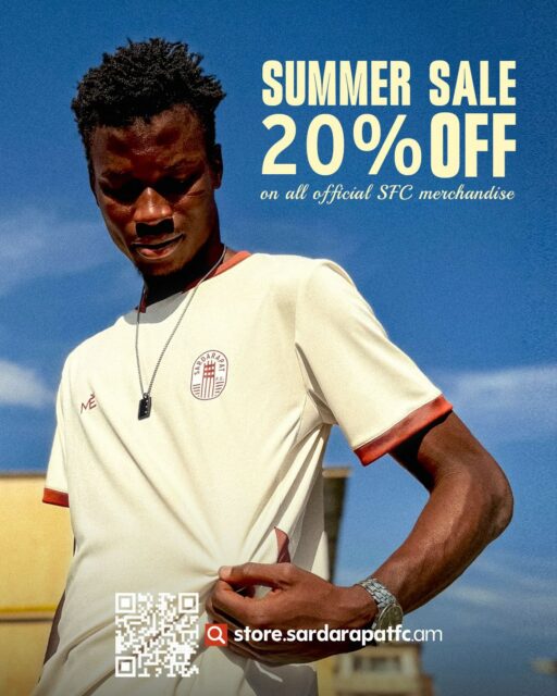 𝐃𝐎𝐍’𝐓 𝐌𝐈𝐒𝐒 𝐎𝐔𝐑 𝐒𝐔𝐌𝐌𝐄𝐑 𝐒𝐀𝐋𝐄 🤩
🔗 Shop now on our online store
20% OFF EVERYTHING! ☀️🛍️
#SardarapatFC • #BornInVictory #SummerSale