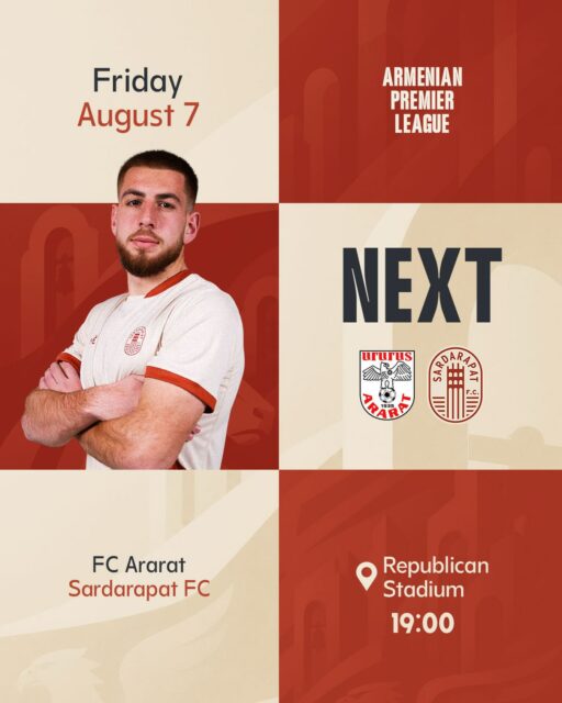 🔜 Next stop: Yerevan ⚽

See you this Friday at the Republican Stadium 🏟️😉

#SardarapatFC • #BornInVictory #SFC