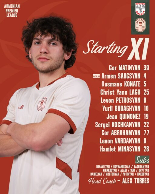 ⚡️ Our Starting XI against FC Ararat ⚔️
#SardarapatFC • #BornInVictory #SFC