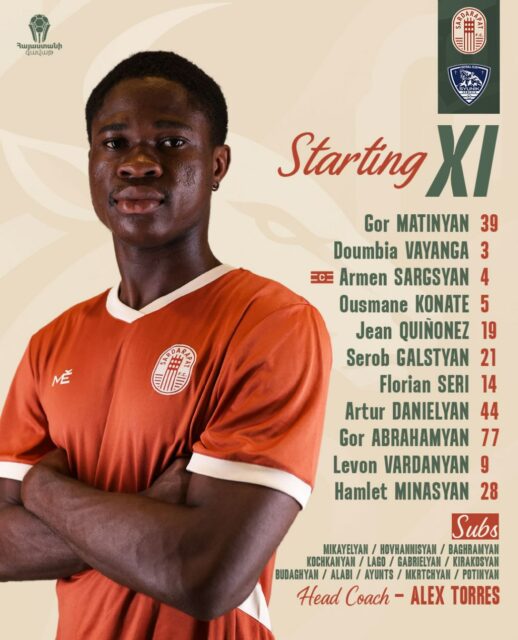⚡️ Our Starting XI against FC Syunik ⚔️
#SardarapatFC • #BornInVictory #SFC