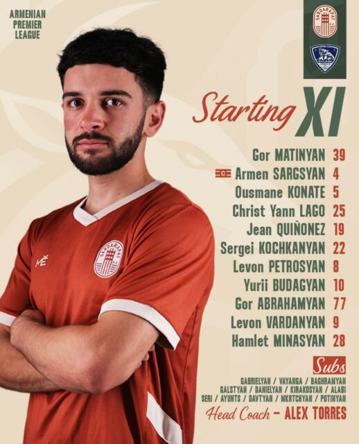⚡️ Our Starting XI against FC Syunik
#SardarapatFC • #BornInVictory #SFC