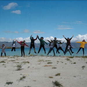 Kids having fun near Sevan Kids having fun near Sevan